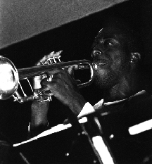 Photograph of Ephraim Owens playing the trumpet